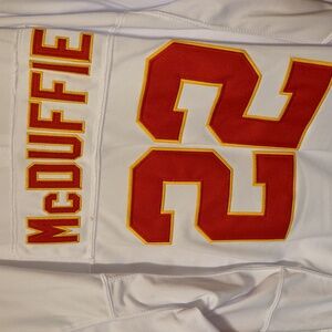 Nike Men's White and YellowFootball Jersey